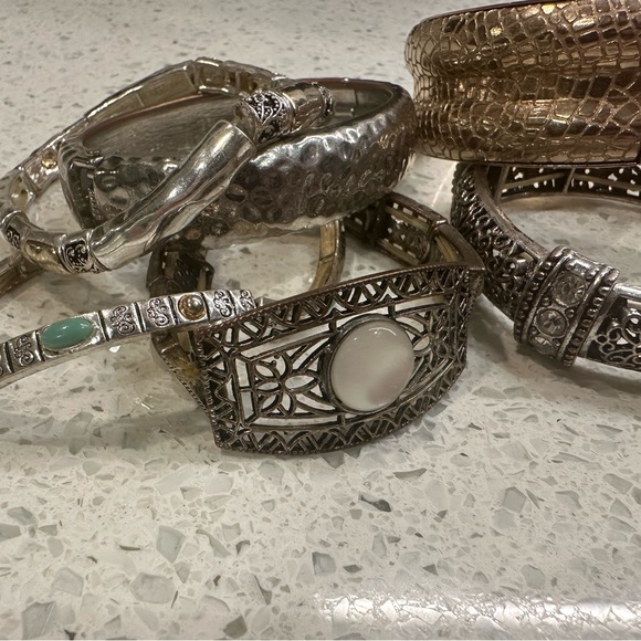 Vintage lot of 10 mid century bangles and braclets - Picture 5 of 16